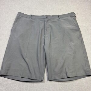 Dunning Golf Chino Shorts Mens 42 Gray Performance Flat Front 10 Inseam